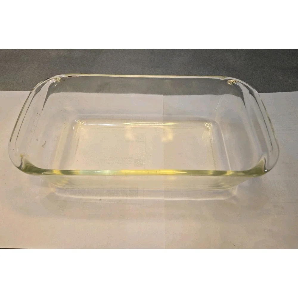 Vintage PYREX Loaf Pan 213 Clear Glass Bread Baking Dish Made in USA 1.5 Qt